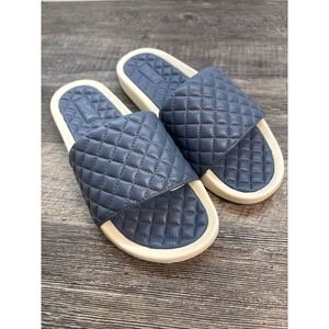 APL Slides Men's 10 Lusso Slate/Pristine Leather Sandals $195 NEW